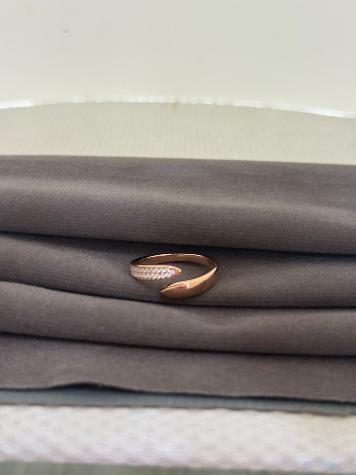 Premium Rose Gold Plated 92.5 Silver Adjustable Elegant Ring